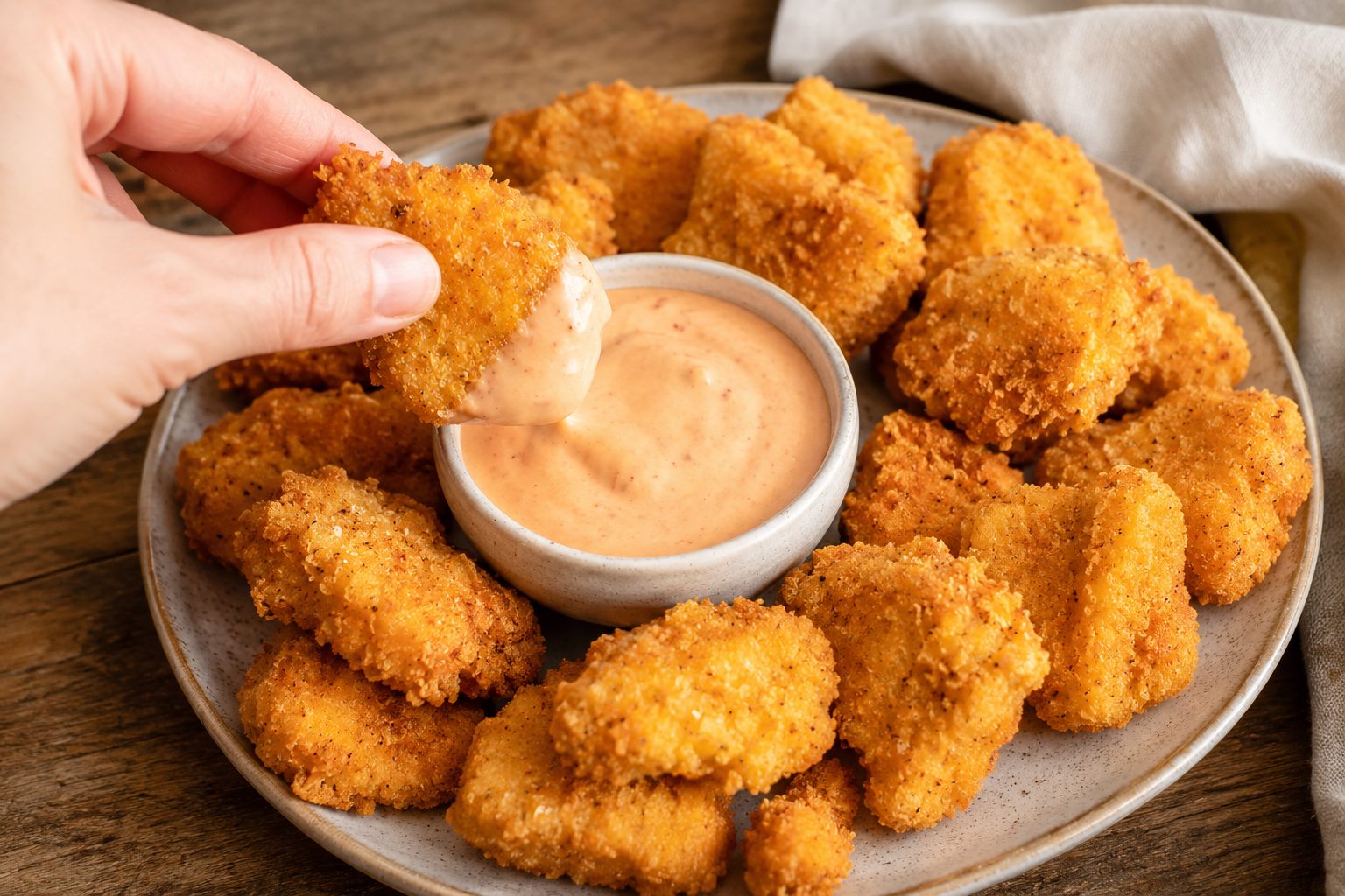 Nuggets de poulet, sauce cocktail maison